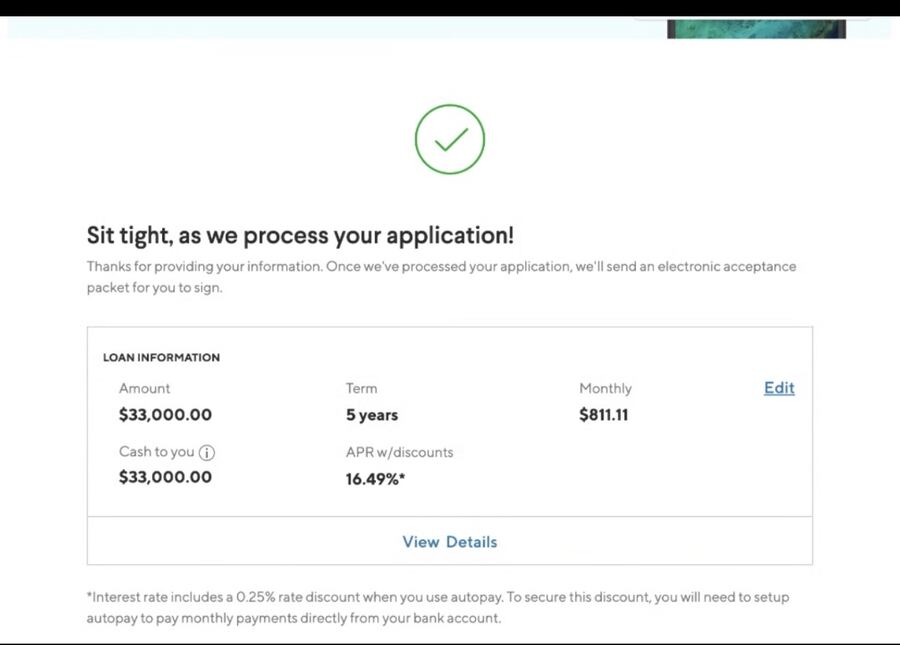 $33,000 SoFi Loan Funded — Client Result